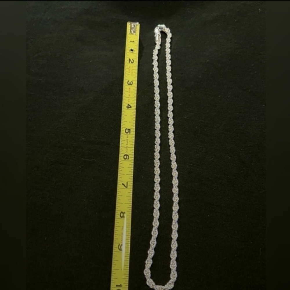 Sterling Silver 925 Rope Necklace.